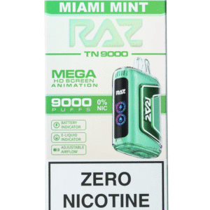 Miami Mint Zero Nicotine RAZ Vape